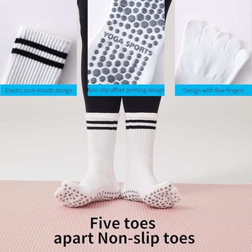 Image of 4Pairs Grippy Yoga Socks for Women