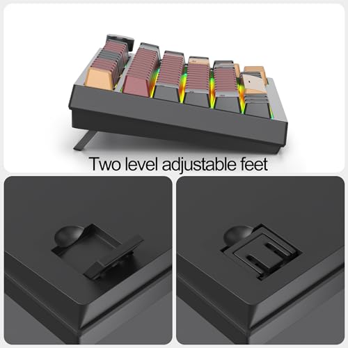 Image of Fogruaden Wired 75% Percent Hot Swappable Mechanical Keyboard, Red Switch, TKL Mechanical Keyboard, Gasket Mount, RGB Backlit Compact Gaming Keyboard with Volume Knob(RedSamurai)