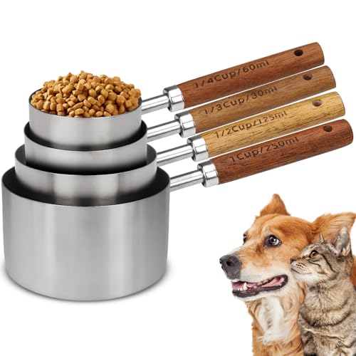 Set 4 Medidores de Alimento para Mascotas de Acero miniatura 1