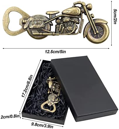 VEGCOO Beer Opener Funny Gifts Beer Gift for Men with Gift Box,Vintage Motorbike Gifts Birthday Gift for Dad Husband Boyfriend (Bronze)