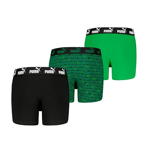 PUMA Jungen Elements Boxer, Black/Green, 158-164 EU