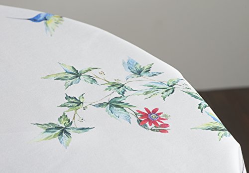Maison D' Hermine Table Cloths 100% Cotton 69" Diameter Decorative Washable Round Tablecloth Easter Table Cloth For Dining, Kitchen, Parties & Camping, Tropiques - Spring/Summer #TOP6