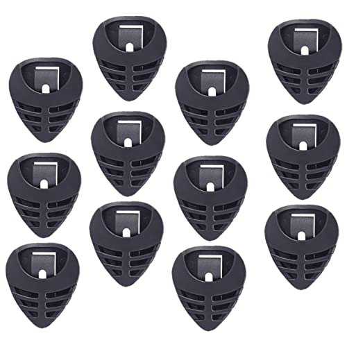 Vaguelly 50pcs Guitar Pick Storage Box Sticky Guitar Picks Guitar Pick Pouch Holder Case Holder Guitar Finger Guitar Pick Pouch Case Holder Guitar Pick Sticky Guitar Player Black Abs