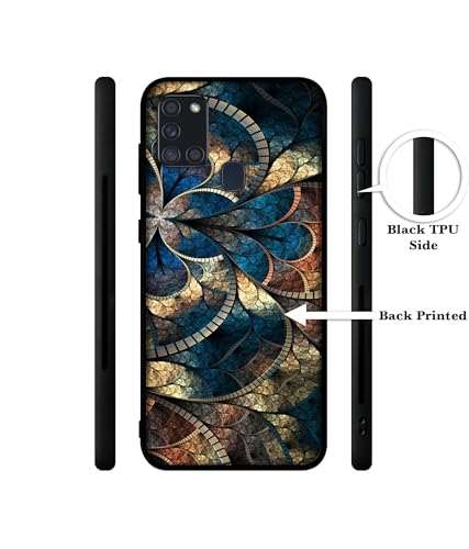 Image of Fractional Pattern Design Premium 2D Printed Metal Back Case Cover for Samsung Galaxy A21S 4G
