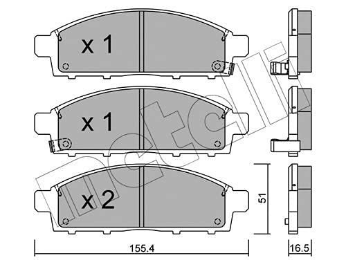 metelligroup 22-0791-0 - Made in Italy - Brake Pads