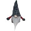 Northlight Plush Plaid Standing Christmas Gnome 9 Red and Gray