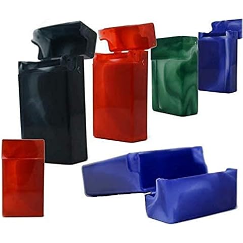 Shargio 100's Marbled Pack Flip Top Plastic Cases for Storing Tube, Assorted Color and Pocket Friendly Box, Box of 6 Cover