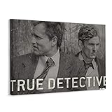 Movie Posters True Detective Poster Thriller Movies Aesthetic Posters for Bedroom Wall Art Paintings Canvas Wall Decor Home Decor Living Room Decor Aesthetic 16x20inch(40x51cm) Frame-Style