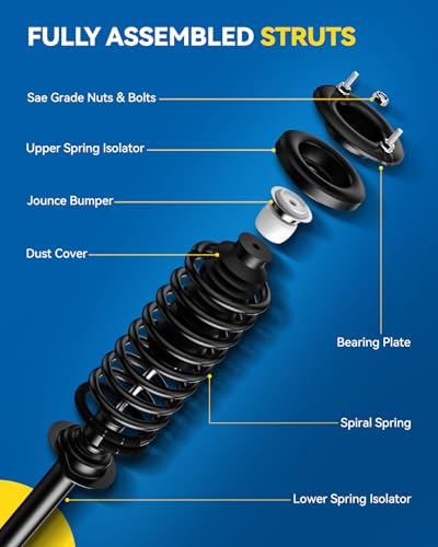 Image of PHILTOP Front Struts Fit for 4Runner 2003-2020, Tacoma 2005-2015, FJ Cruiser 2007-2014, 171371L 171371R Shock Absorbers 2 PCS Struts with Coil Spring Assemblies