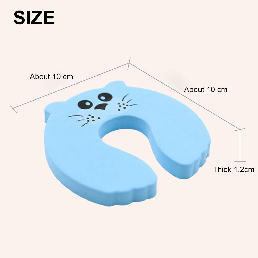 Oyiclyea Child Safety Anti Door Slam 8 Pcs Cartoon Animal Baby Proof Foam Safety Door Guards,C Shaped Design,Soft Foam Pad,Suitable for Most Doors,Reusable,Prevents Baby's Fingers from Being Pinched - Image 2