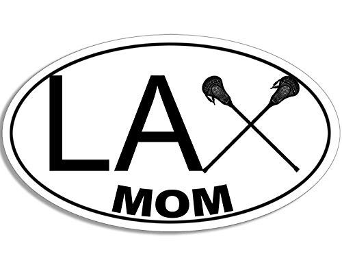MAGNET 3x5 inch Oval LAX MOM Lacrosse Sticker