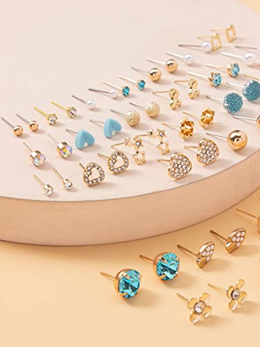Image of Shining Diva Fashion Stylish Combo Set Crystal Pearl Earrings for Women and Girls
