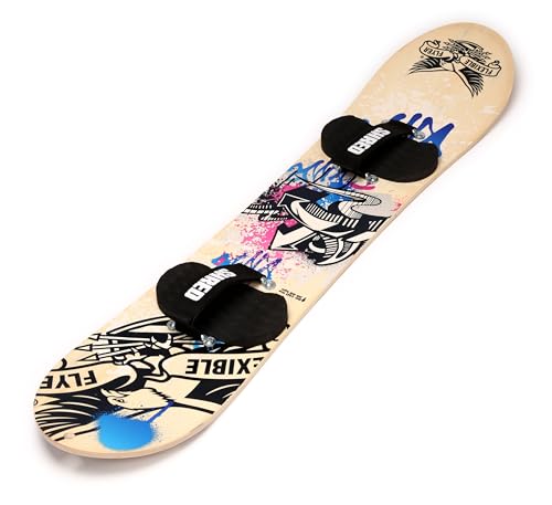 Flexible Flyer 51 Inch Wood Snowboard for Kids & Beginners,