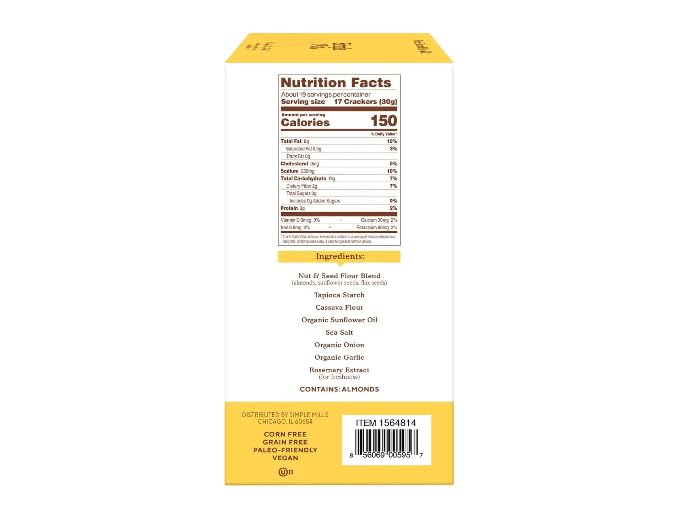 Galletas de Harina de Almendra SM, Sal Marina (10 oz, Pack de 2) miniatura 2