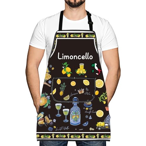 Tablier italien Limoncello Amalfi idéal pour cuisiner les pâtes en famille