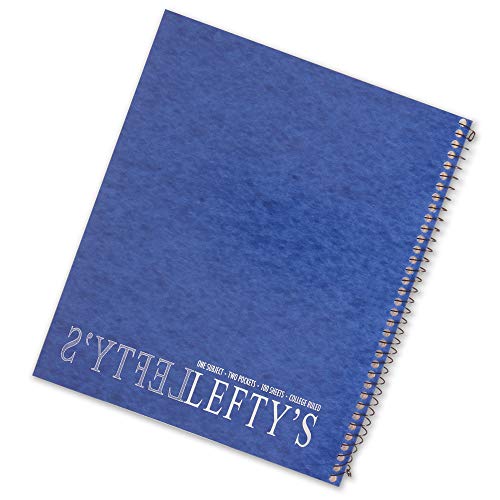 Left-Handed College Ruled Notebook Printed With "Lefty" On The Cover, Set Of 3, Assorted Colors #TOP1