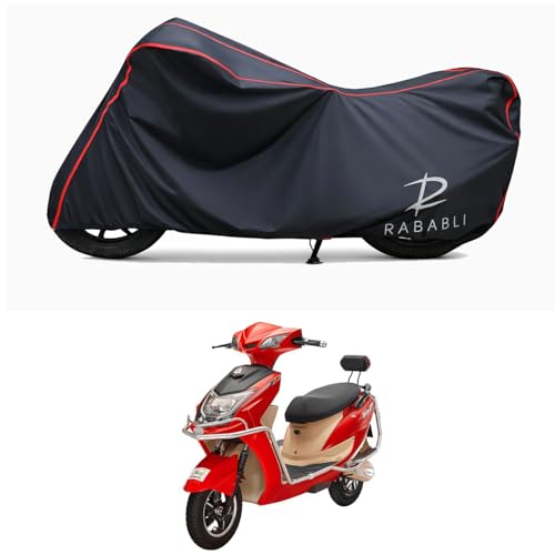 Image of Waterproof Bike Body Cover Compatible for | Tunwal TEM G33 | Taffeta Fabric, Red Piping Design, Bottom Elastic Fit | Dustproof, Sun UV & Rain Protection for All Bikes