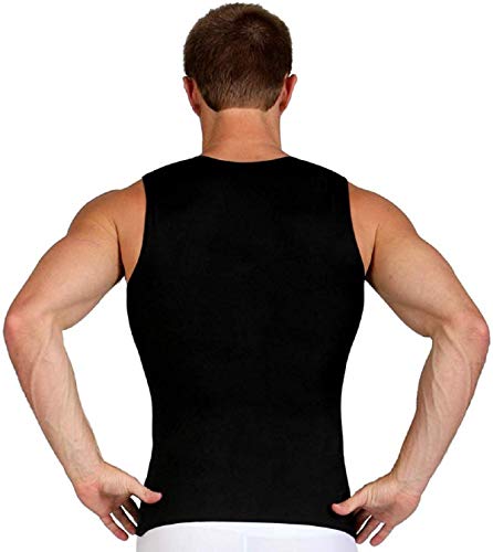 Insta Slim ISPRO Slimming Crew-Neck Sleeveless Top Shapewear Compression Shirt for Men - (Pack of 3)4