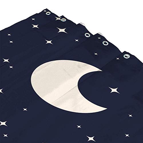 Rideau de douche ciel étoilé en polyester imperméable 168x183 cm