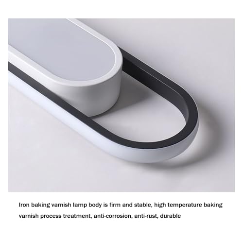 Plafonnier noir + blanc géométrique au design architectural épuré - 3