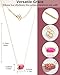 AICase 18K Gold Plated Pendant Necklace for Women,Fashion Jewelry,Anniversary Birthday Gifts for Women/MoM/Sister/Friends/Her/Wife/Grandma/Coworker Mother's Day gifts for MoM_Hot pink