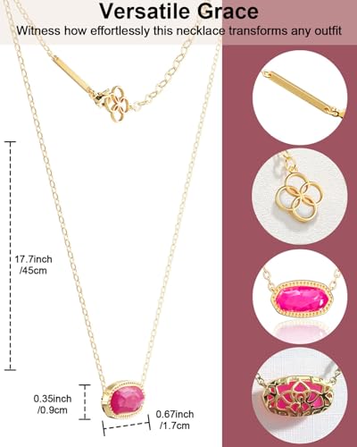 AICase 18K Gold Plated Pendant Necklace for Women,Fashion Jewelry,Anniversary Birthday Gifts for Women/MoM/Sister/Friends/Her/Wife/Grandma/Coworker Mother's Day gifts for MoM4