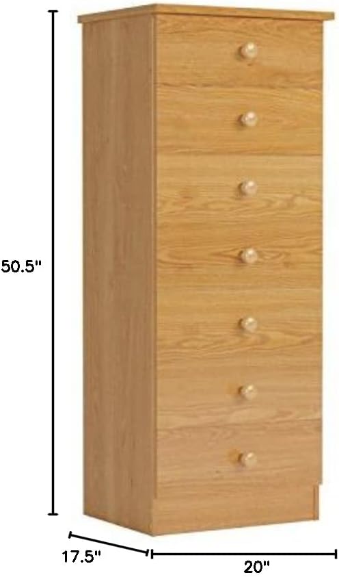 Prepac Oak 7-Drawer Lingerie Chest
