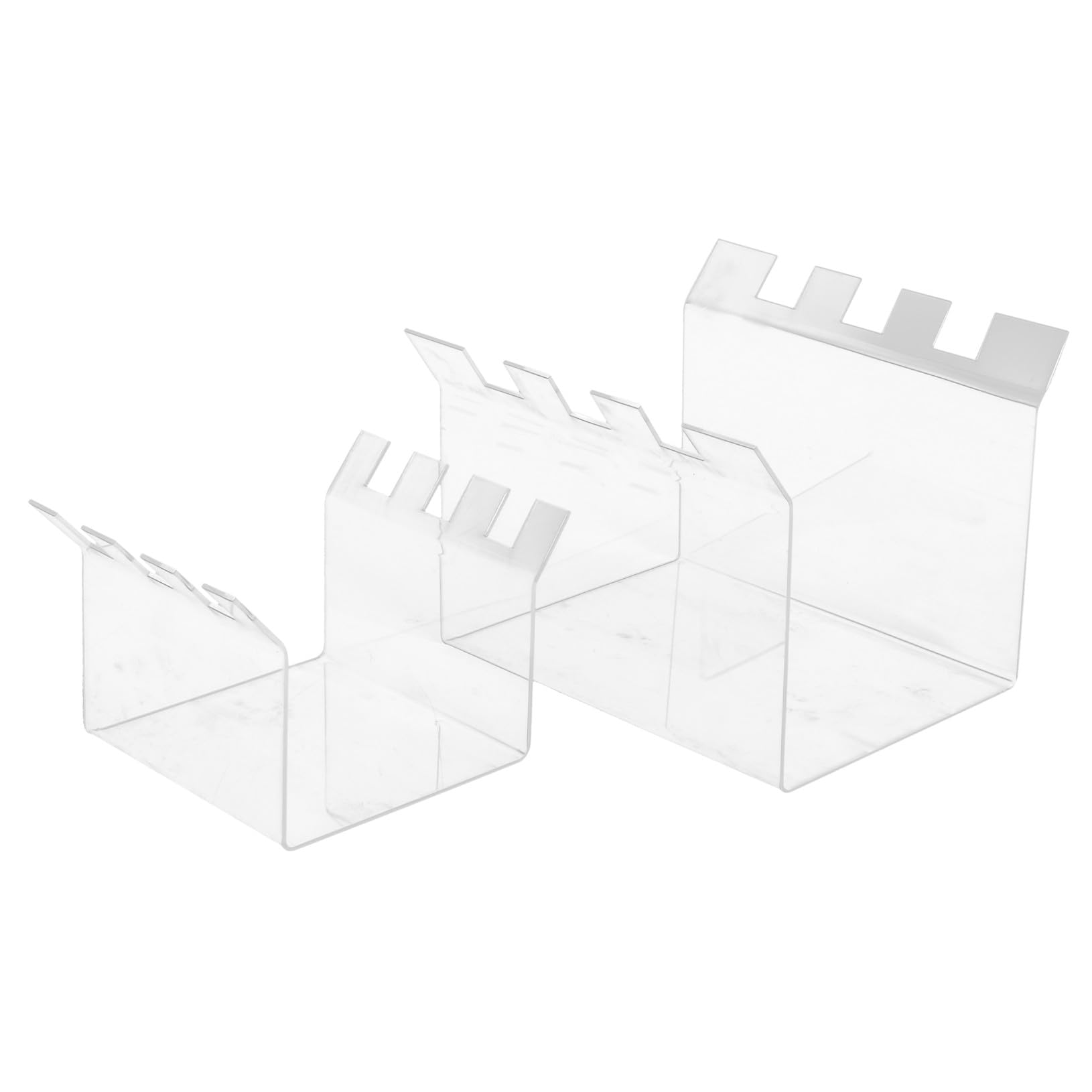 LABRIMP Supporto, in Pezzi Acrilico Alimentari Sacchetti per 2 Rack | Preparazione in Cucina, Base Piatta Seghettata, Sostegno Stabile per Conservazione e Congelamento