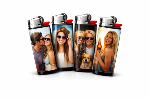 Custom Lighter Stickers Personalized Photo Wraps for Disposable Pocket Lighters Laminated Sticker Decals Fits Standard BIC Size Lighters Sub-Pressions (10)
