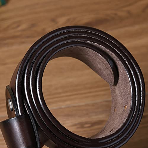 SEFAX Leather Men's Work Belt - Leather Double Prong Belts for Work Business and Casual (Size : 47" Long)4