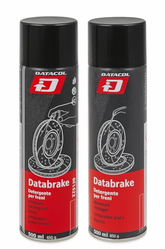 Genérico Datacol Databrake | Limpiador de Frenos Profesional en Spray | Eliminador de Grasa, Aceite y Polvo de Freno | 500 ml | Pack 2 Unidades,