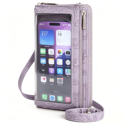 Image of GOIACII Phone Purse Crossbody Bags for Women Small Travel Wallet Touch Screen RFID Blocking