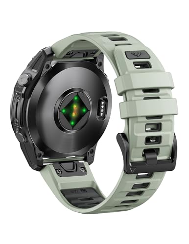 ANBEST Correa para Garmin Fenix 6 Pro/7/8 47mm, Correa Silicona 22mm Quick-fit para Fenix 6/7 Pro/5/5 Plus/Instinct 2X/Descent MK 3 51mm/2/2i