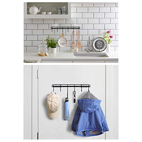 Yizhi WHITE KITCHEN UTENSIL RACKS Adhesive Wall Hooks Rack Kitchen Rail, Space Saving Utensil Holder No Drilling Wall Mounted Accessory Hanger thumb #3