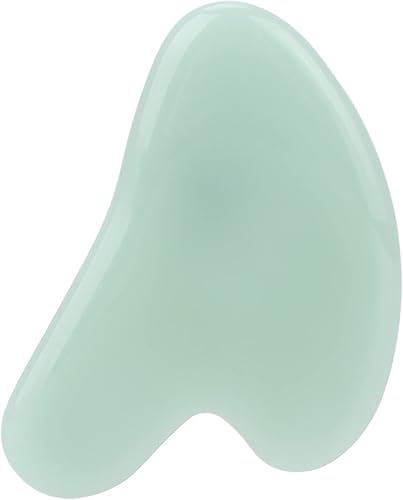 Herramientas faciales Gua Sha, herramienta de masaje Gua Sha de piedra de jade para masaje de piel facial y corporal para reducir la hinchazón y