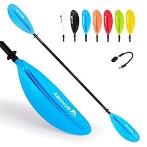 Abahub 218/230/241cm Kajak Paddel Aluminium Doppelpaddel mit Paddelleine für Kajakfahren Ruderboot Kanusport Aluminiumlegierungs Schaft Kunststoff Klingen Schwarz/Weiß/Rot/Blau/Grün/...