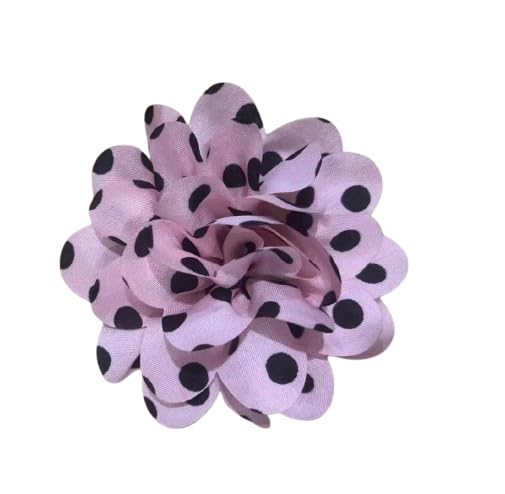 Image of Flower Hair Clip and Brooch Pin Double Color Spot Flower Broochs Lapel Pins Dainty Elegant Camellia Brooch Pin Handmade Petals DIY Clothing Shoes Hats Accessories Wedding Party Dance Banquet Dress Suit Ceremony Jewelry Accessories for Women