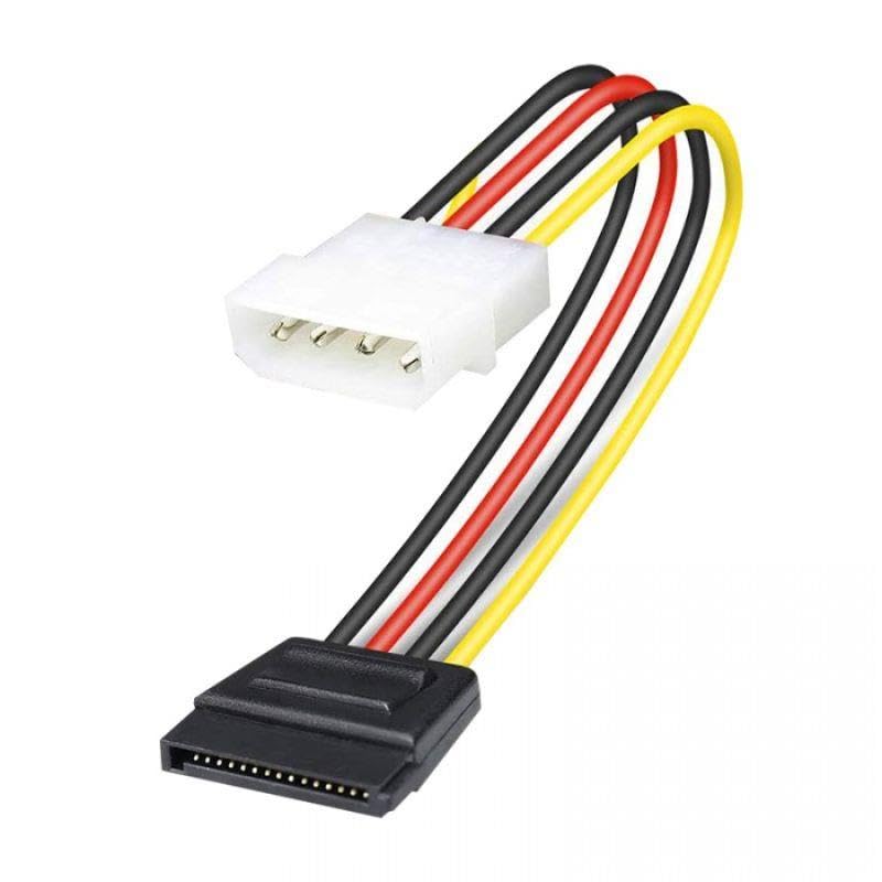30 cm 4 pin erkek molex to 15 pin dişi sata power kablo