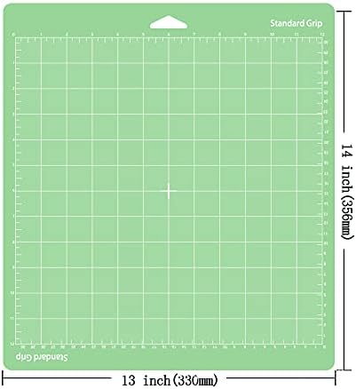 YHANEC Standardgrip Cutting Mat for Cricut Maker/Explore Air/Air 2 /One, 12x12 Inch, 3 Packs Standard Adhesive Cutting Mats, Replacement Accessories for Cricut(Green)