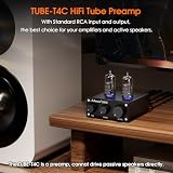 Nobsound Mini Lampowy Przedwzmacniacz HiFi: Stereofoniczny Przedwzmacniacz Audio Klasy A z Regulacją Basów i Wysokich Tonów do Domowych Wzmacniaczy, Aktywnych Głośników, Biurkowych Systemów Audio