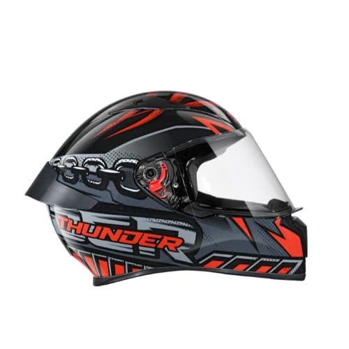 Image of Studds Thunder D5 Full Face Helmet with Clear Visor (Black N2, L)