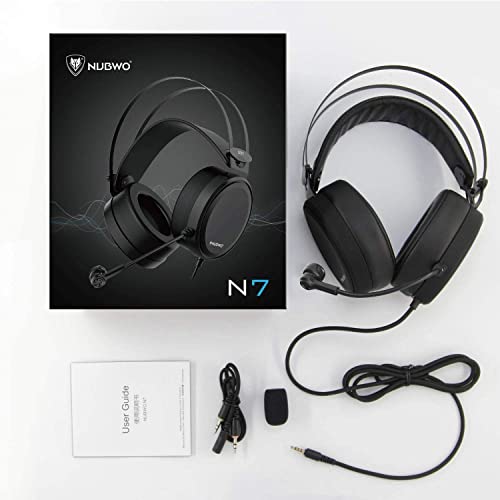 Nubwo Gaming Headsets Ps4 N7 Stereo Xbox One Headset Wired Pc Gaming Headphones With Noise Canceling Mic , Over Ear Gaming Headphones For Pc/Mac/Ps4/Ps5/Switch/Xbox One (Adapter Not Included) #TOP6