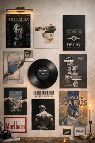 Image of Limited Edition Wall Poster Set, Music Theme, Aesthetic Room Decor, Multi-Print Collection pack of 12+ for Aesthetic wall post