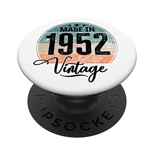 Cumpleaños Vintage Año de nacimiento 1952 Cumpleaños bday PopSockets PopGrip Intercambiable