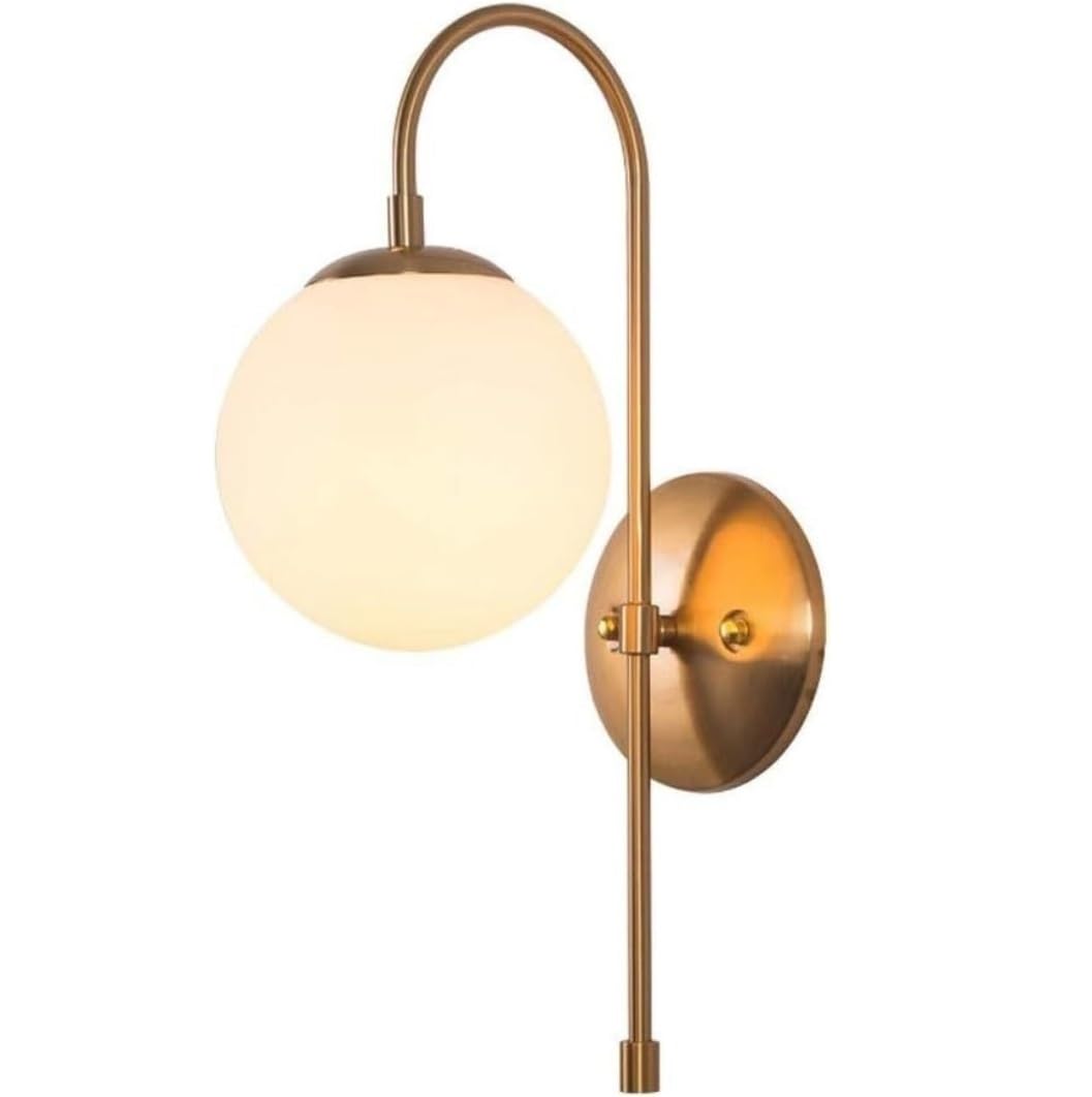 Apliques Pared Pasillo Lámpara De Pared Retro De Metal E14, Iluminación De Pared Decorativa Con Pantalla De Cristal Para Dormitorio, Sala De Estar Y Mesita De Noche Lamparas de Pared Pasillo