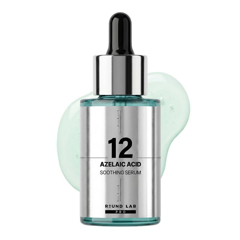 ROUND LAB Azelaic Acid 12 Soothing Serum, Facial Redness Serum for Acne-Prone & Irritated Skin, Blemish and Dark Spot Care, Lightweight Hydrating Blemish Care with Hyaluronic Acid, Korean Skin care