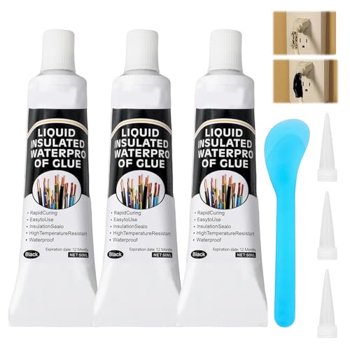 3 Stück Flüssiggummi 50 Ml Flüssiges Isolierband Isolierlack Umweltfreundlich Und Sicher Hervorragende Dichtungseigenschaften Wasserdicht Korrosionsbeständig Schnelle Aushärtung Mit 1 Applikatorstift