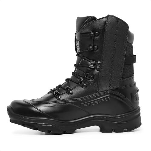 Coturno Bota Militar Tática Airsoft Policial Acero Tiger Pró Preta com Zíper (Preto, BR, Adulto, Numérico, 40)