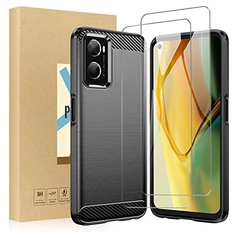 SCL Case for OnePlus Nord 2T with Screen Protector for OnePlus Nord 2T Case and Screen Protector OnePlus Nord 2T Tempered Glass [2 Pack] + Cover, Anti-Scratch TPU Protective Cover, Anti-Fingerprint Cover