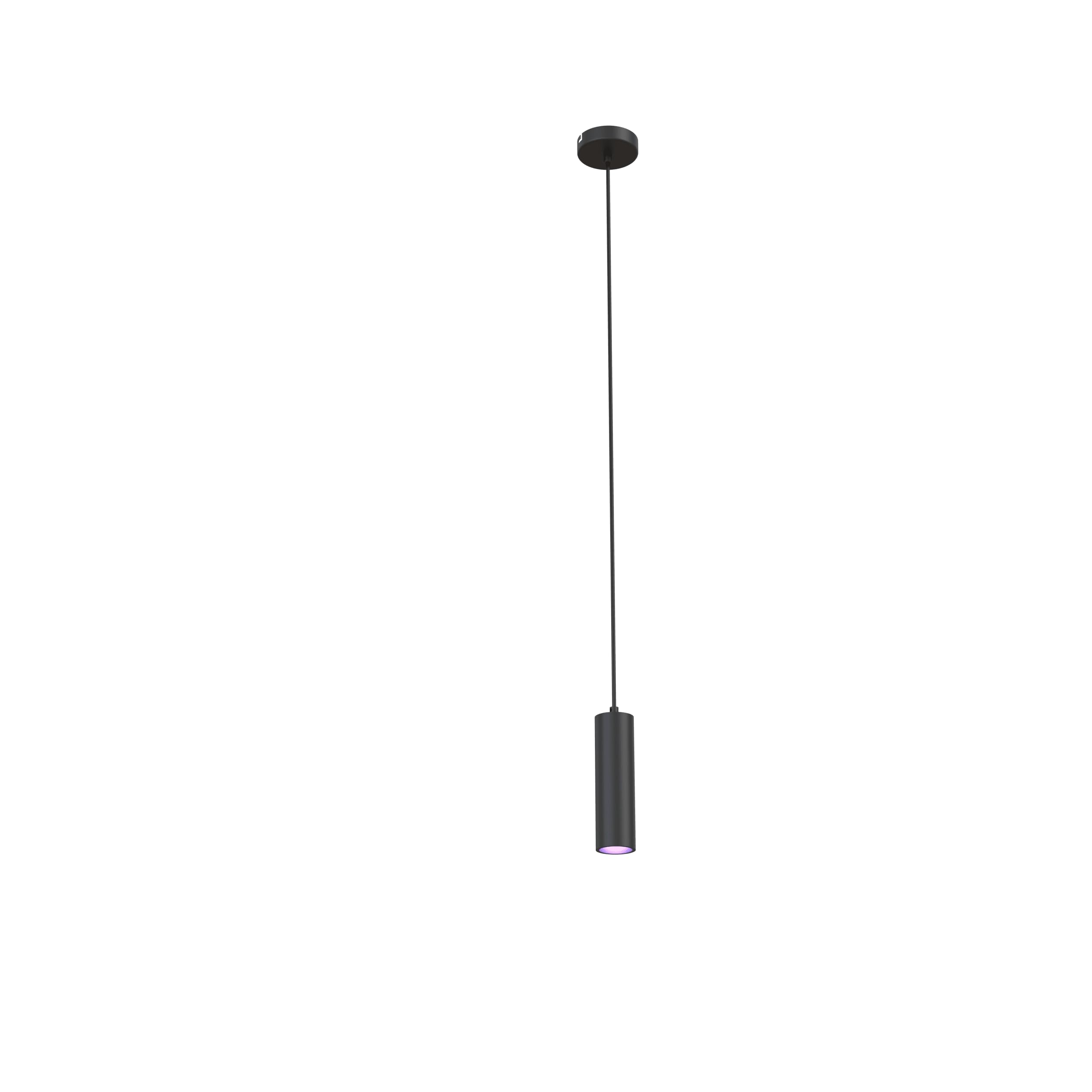 Calex Black - Smart Pendant Light, 1-Light, Ceiling Light Gu10 Holder, App-Controlled, Compatible With Amazon Alexa, Adjustable Height Fixture, Matt